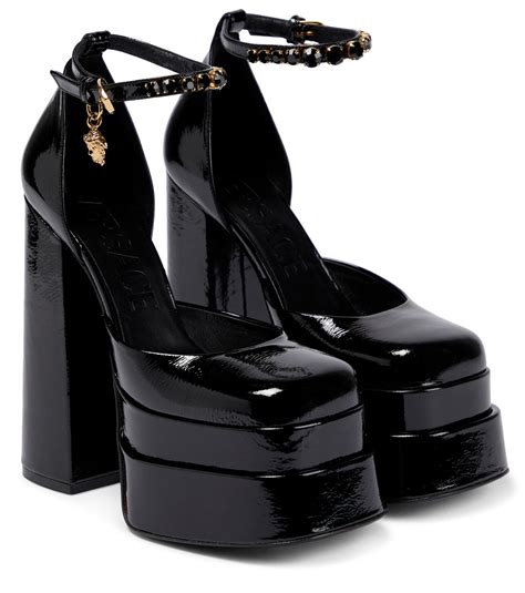 black versace medusa band platform replica|versace double platform pumps medusa.